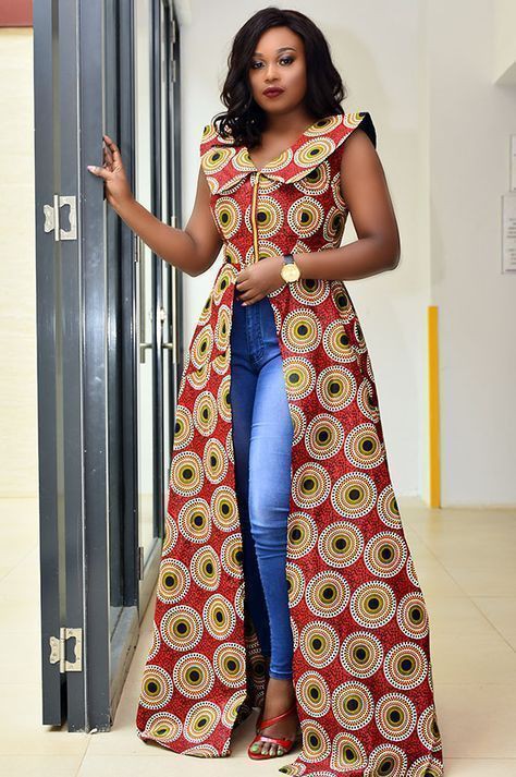 African dress with jeans, Casual wear: Kitenge Dresses  