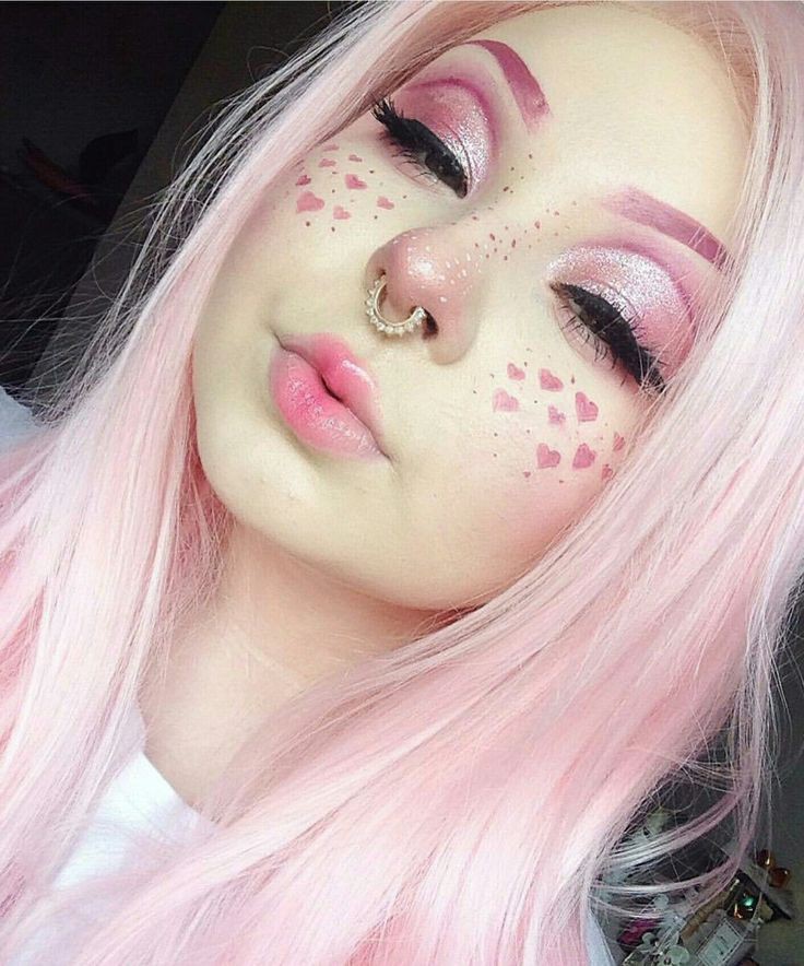 Cute Pastel Goth Makeup