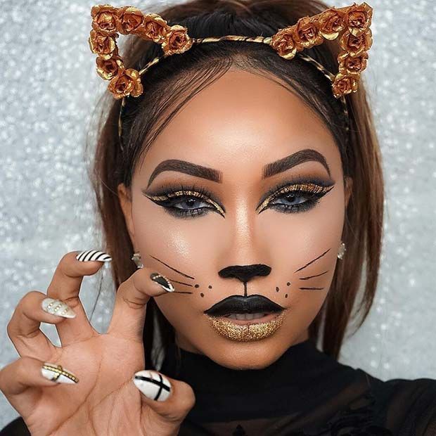 Halloween cat makeup ideas: Halloween costume,  Eye Shadow,  Halloween Makeup Ideas  
