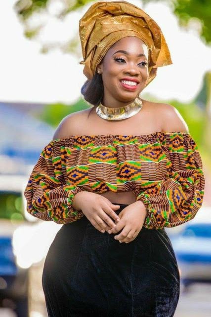 African Print Ankara Top For Girls: Shoulder strap,  Maxi dress,  Kente cloth,  ankara tops  