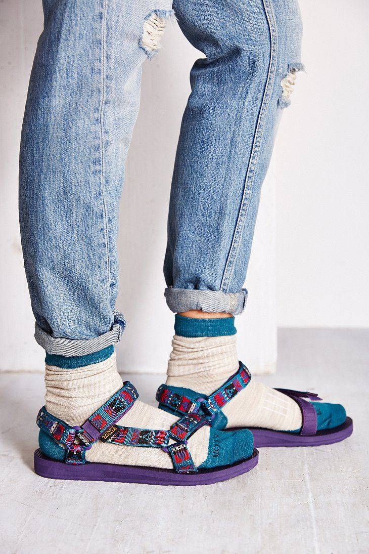 Cute girls most liked tevas and socks, Socks and sandals: Urban Outfitters,  Birkenstock  