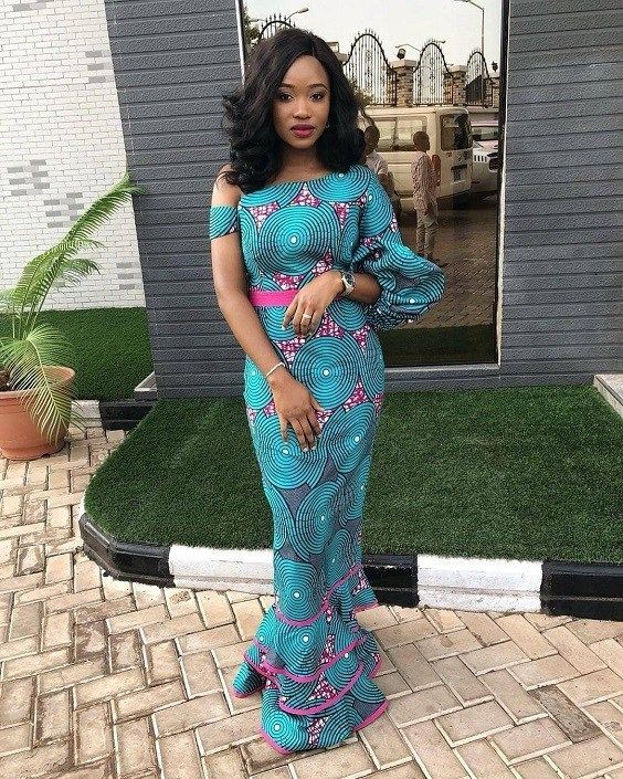 2019 latest ankara gown styles, Aso ebi: African Dresses,  Aso ebi,  Ankara Dresses,  Hairstyle Ideas,  Ankara Gowns  