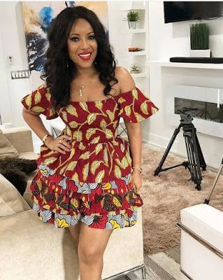 Cold Shoulder Ankara Crop Tops: African Dresses,  Television presenter,  ankara tops,  Joselyn Dumas  