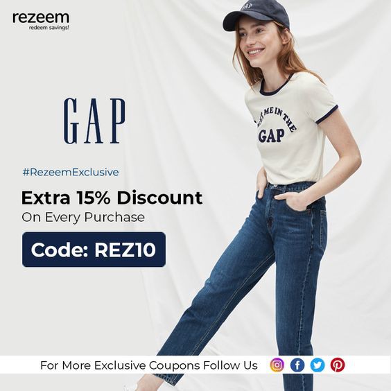 Gap Offer: Extra 15% Off on Everything: 