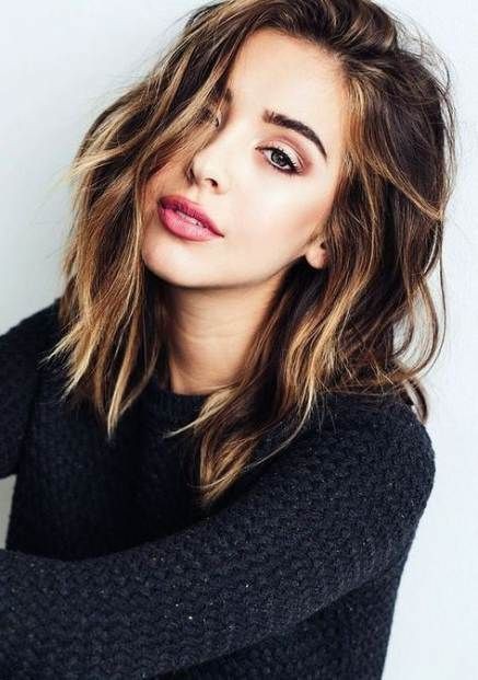 Girl with brown hair and blonde tips: Bob cut,  Long hair,  Hair Color Ideas,  Brown hair,  Short hair,  Hair highlighting  