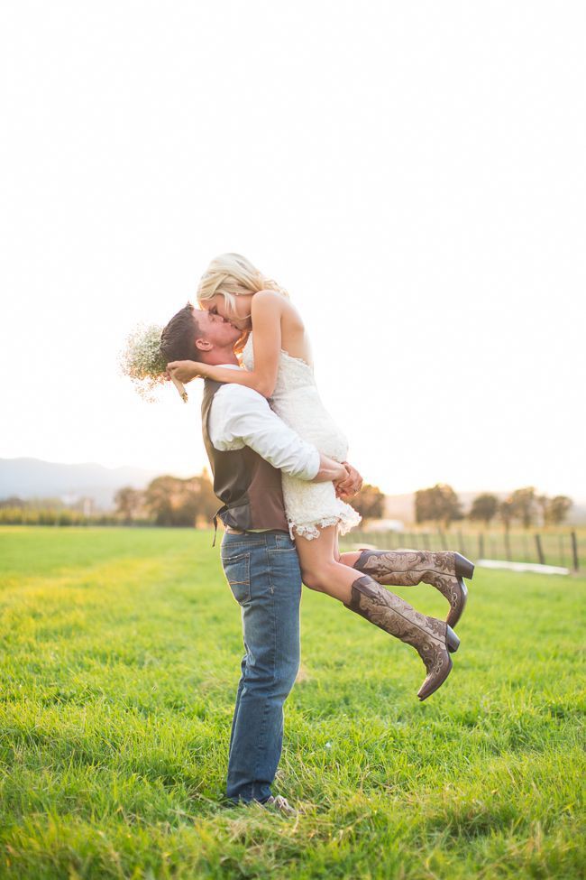 Country Style Short Wedding Dresses With Cowboy Boots: Wedding photography,  Wedding reception  