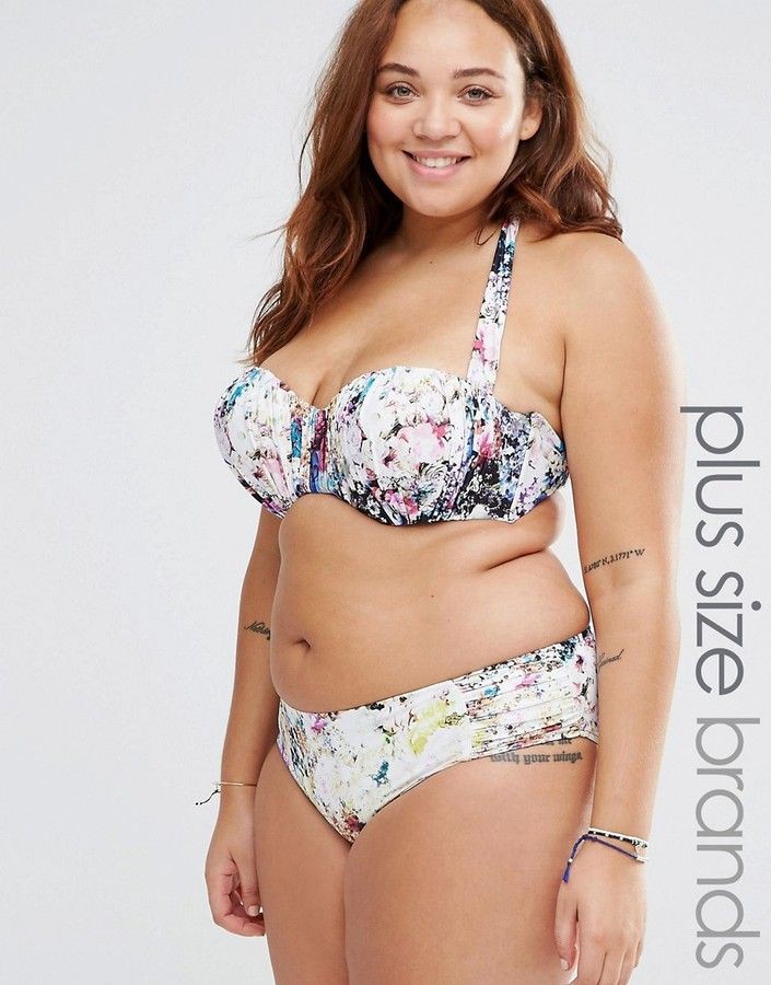 Plus size bikini halter top: swimwear,  Plus-Size Model,  La Blanca  