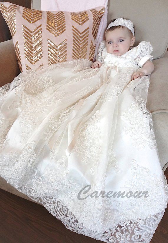 Perfect looking long christening gown, Baptismal clothing: Wedding dress,  Vintage clothing,  Infant clothing,  Cute Baptism Dresses,  Baptismal clothing  