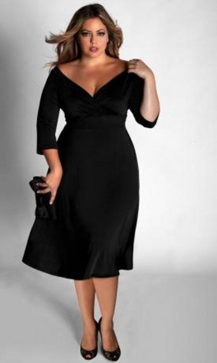 Flattering plus size cocktail dresses | Plus Size Black Outfit Ideas ...