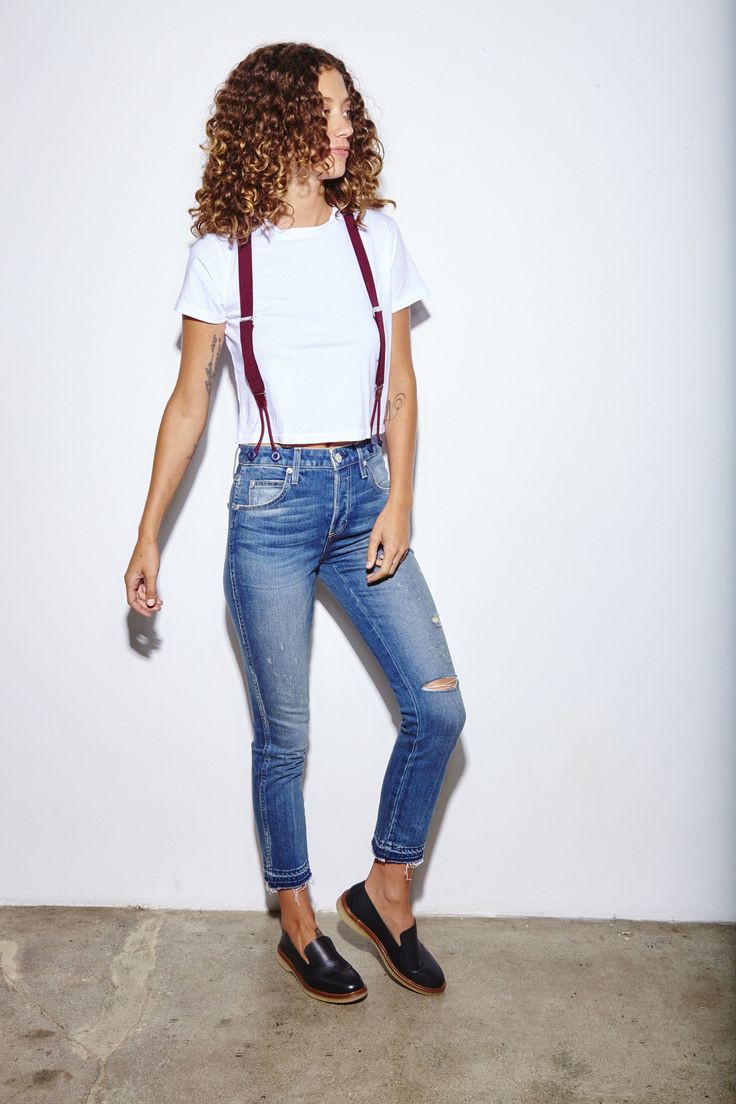 Suspender for women outfit, Casual wear: Clothing Ideas,  Informal wear,  Suspenders  