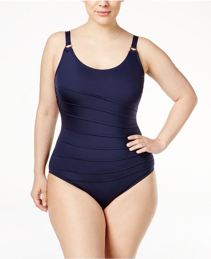 You can't afford to miss these one piece swimsuit, Plus Size Swimwear: swimwear,  Plus-Size Model,  One-Piece Swimsuit,  Calvin Klein  