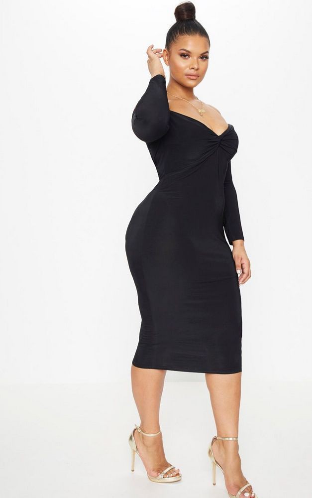 plus size little black cocktail