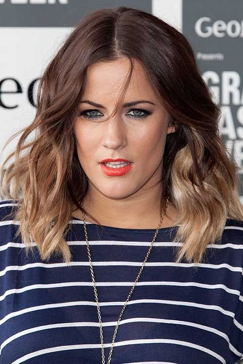 Shoulder length dip dye hair: Bob cut,  Long hair,  Brown hair,  Short hair,  Hairstyle Ideas  