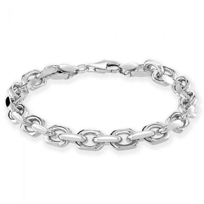 Sterling Silver 7mm Anchor Bracelet Diamond Cut £80.00: bracelet  