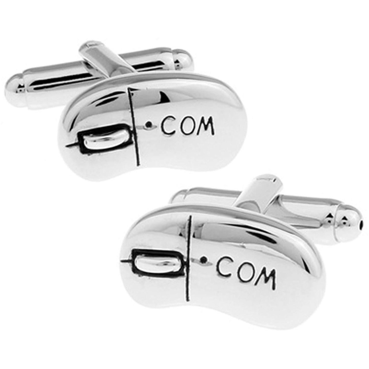 SILVER COMPUTER MOUSE CUFFLINKS 15.99: NOVELTY CUFFLINKS  