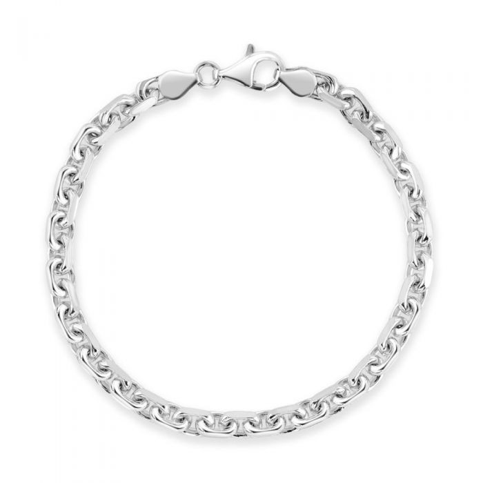 Sterling Silver 4.6mm Anchor Bracelet Diamond Cut £40.00: bracelet  