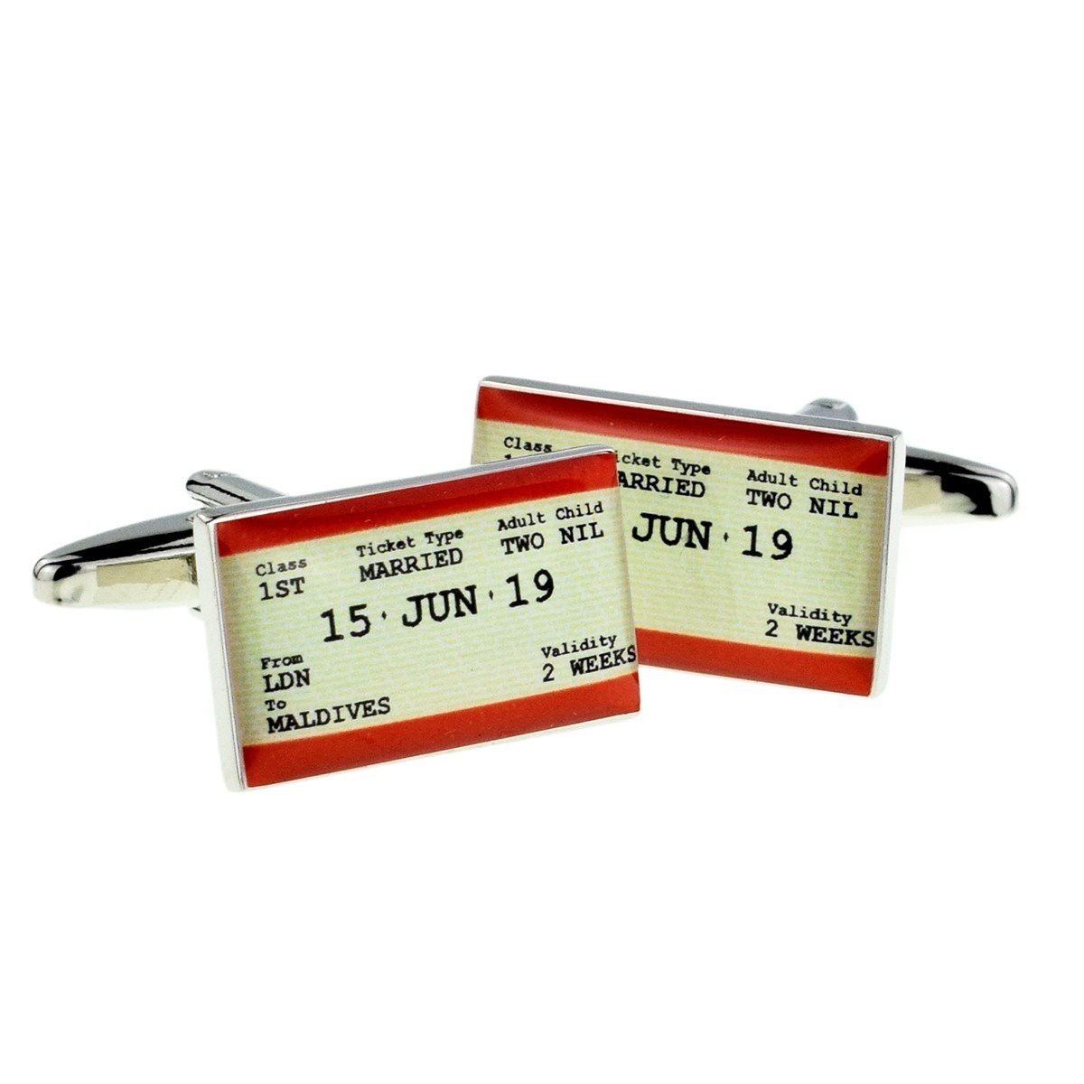 PERSONALISED TRAVEL TICKET STYLE WEDDING CUFFLINKS £19.99: Wedding Cufflinks,  wedding gift  