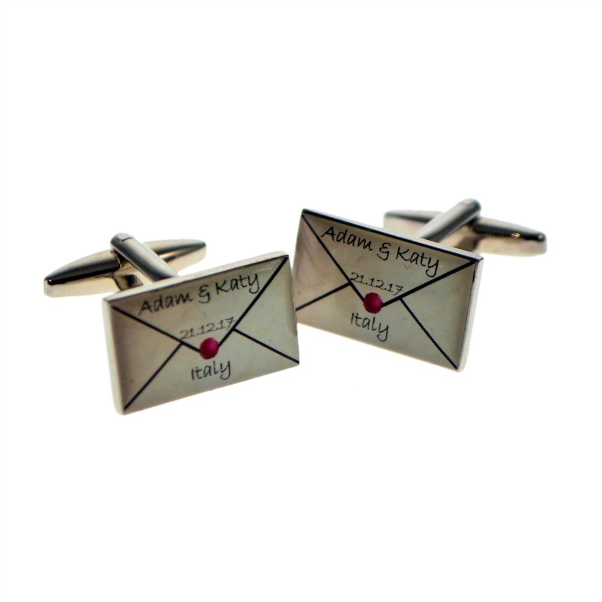 PERSONALISED WEDDING INVITATION LETTER STYLE CUFFLINKS £24.99: Wedding Cufflinks  