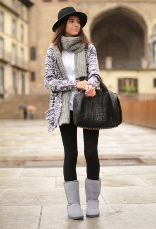 Outfits con botas de invierno | Outfits With Uggs | Snow boot, Uggs Outfits,