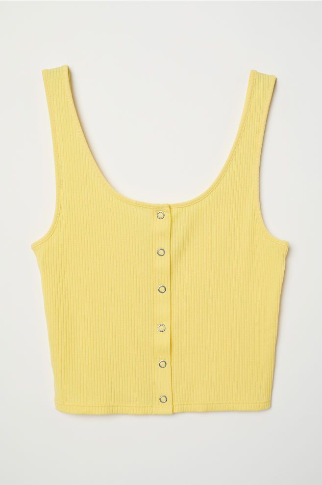 Yellow Buttoned Tank Top Ideas For Teens & College Girls: Sleeveless shirt,  tank top  