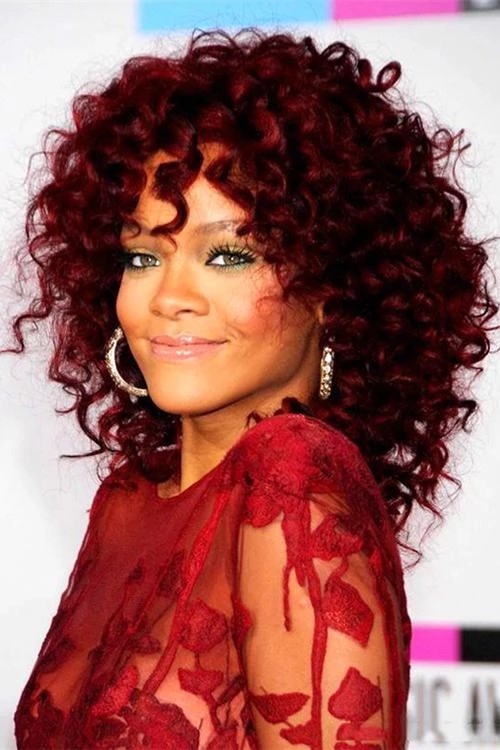 Curly wigs wig for african american hair: Lace wig,  Pixie cut,  Black hair,  Rihanna Best Looks  