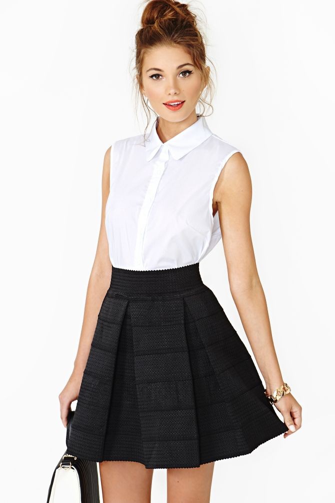 Falda juvenil outfit formal, Formal wear | Tennis Skirts Outfits | Denim  skirt, Formal wear, Skater Skirt