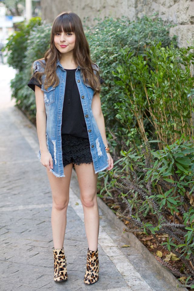 Cute Outfits With Black Shorts Colete Jeans: Jean jacket,  Black Shorts,  Jeans Outfit  