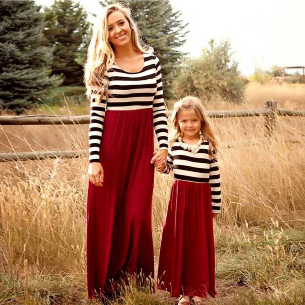 Mom and daughter dresses long sleeve: Ball gown,  Matching Outfits,  Matching Couple Outfits  