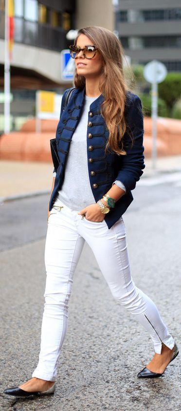 Military Jacket Style, Slim-fit pants | Military Jacket Style ...