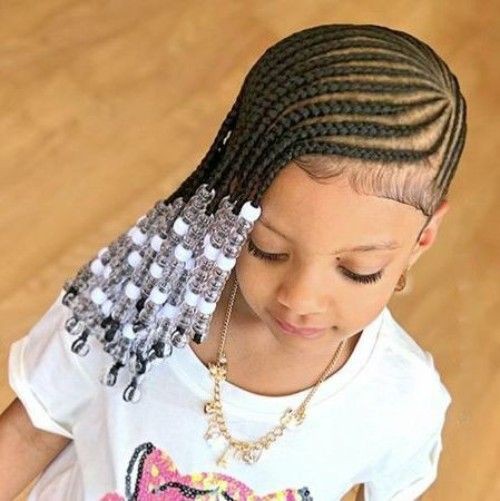 Cornrows for little girls, Black hair: African Americans,  Hairstyle Ideas,  Black hair,  Box Braids Hairstyle,  kids hairstyles  