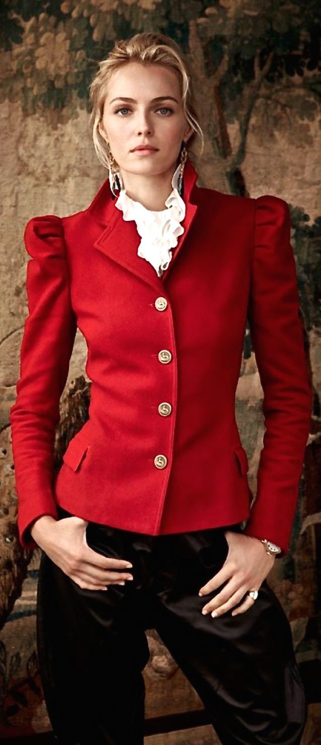 Red Military Jacket Style, Ralph Lauren Corporation, LAUREN Ralph Lauren: Cocktail Dresses,  Military Jacket Outfits,  Valentina Zelyaeva  
