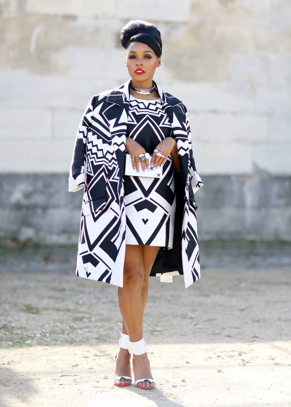 black and white ankara dress