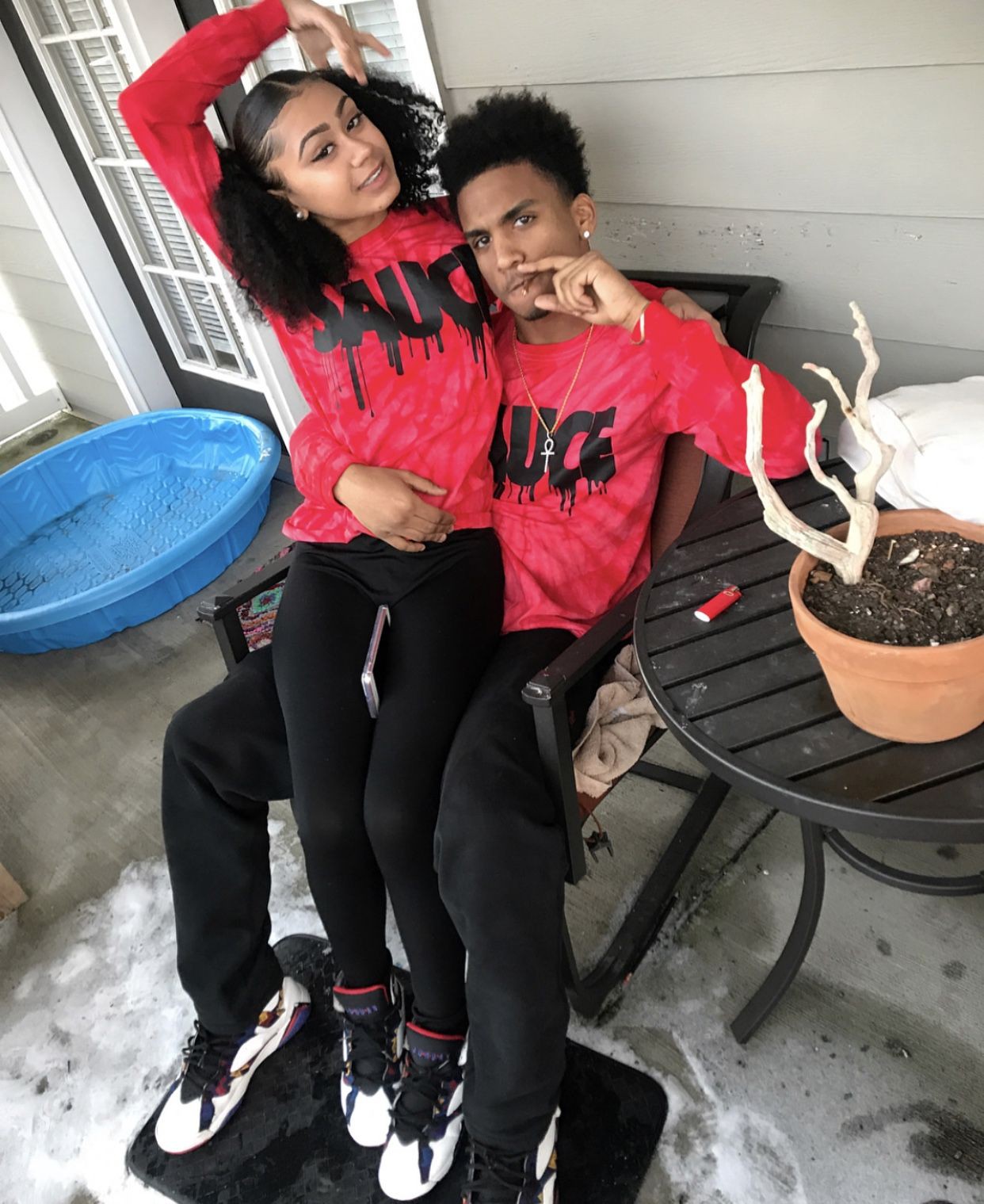 Black Young Couple Homemade