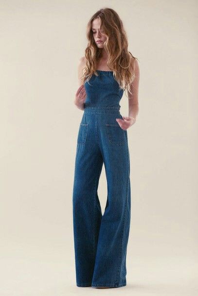 For your style only flared overalls, Romper suit