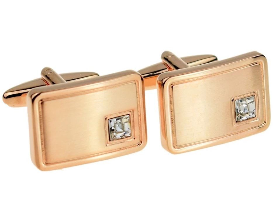 Initial Personalised April Birthstone (Clear Diamond) Cufflinks £24.99: initial cufflinks  