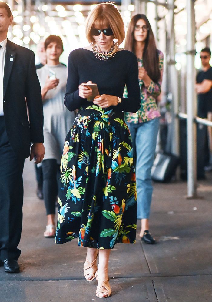 Next century design anna wintour looks, Editor in Chief: Kate Moss,  Fashion week,  Manolo Blahnik,  Midi Skirt Outfit,  Anna Wintour  