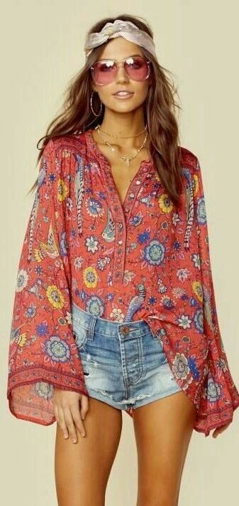 Beautiful & lovely hippie tops, Bell sleeve: Bell sleeve,  Hairstyle Ideas  