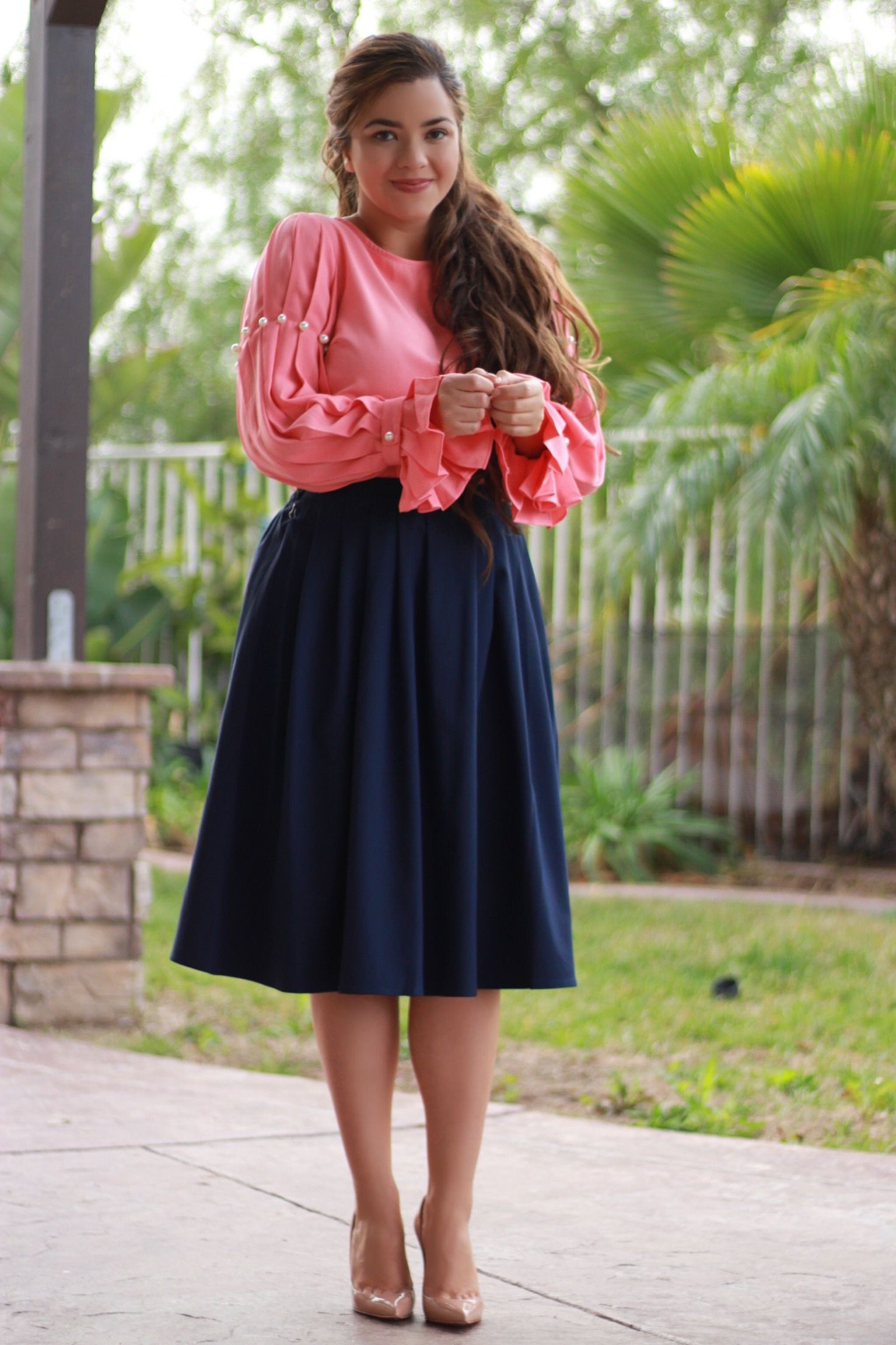 Outfit With Midi Skirt, Cocktail dress, Floral Skirt: Cocktail Dresses,  Long Skirt,  Bridesmaid dress,  Midi Skirt Outfit  