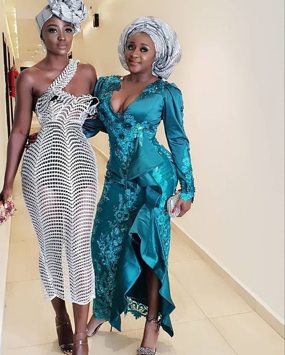 Check and try ini edo body, Osas Ighodaro Ajibade: Aso Ebi Dresses  