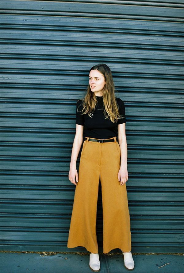 Yellow square pants outfit, Culotte Pants | Cropped Pants Outfits Ideas ...