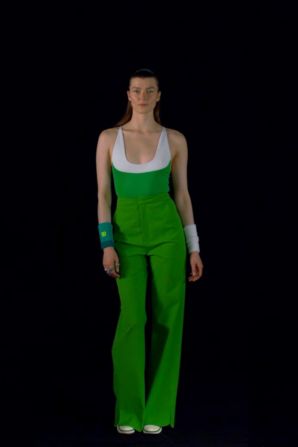 Ultra-modern fashion model, Fashion show: Fashion show,  Green Pant Outfits  