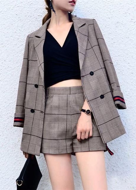 Plaid suit for women, Formal wear: Formal wear,  Business Outfits  