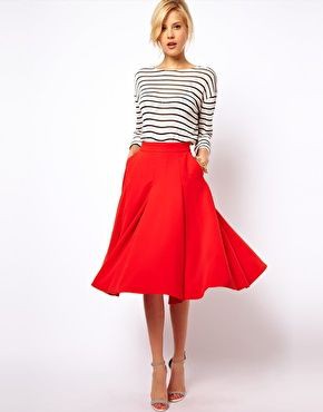 Lovely and adorable ideas for circle skirt asos, ASOS.com | Red Skirt ...