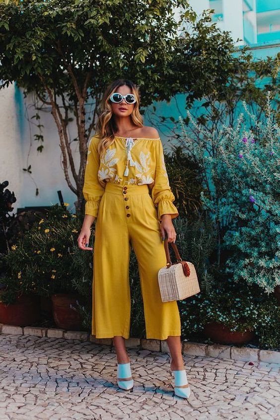 Lovely outfit ideas palazos de moda 2019, Twinset Palazzo Pants: Casual Outfits,  Culottes Outfit,  Palazzo Capri Pants  