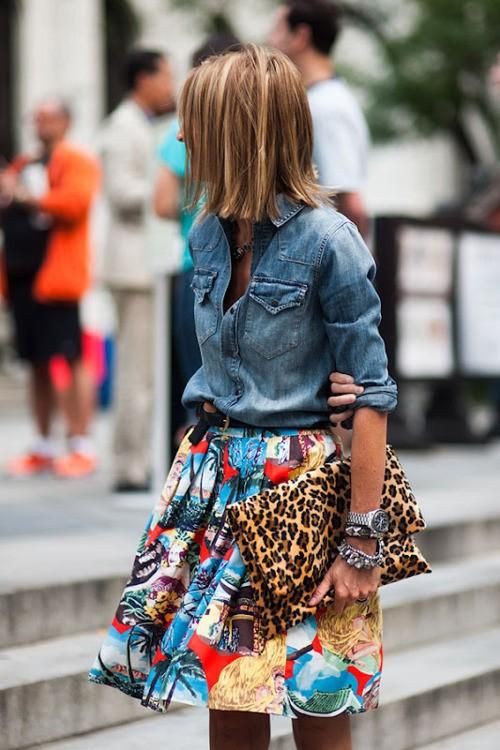 Combinar camisa vaquera mujer, Crop top: Crop top,  Skirt Outfits  