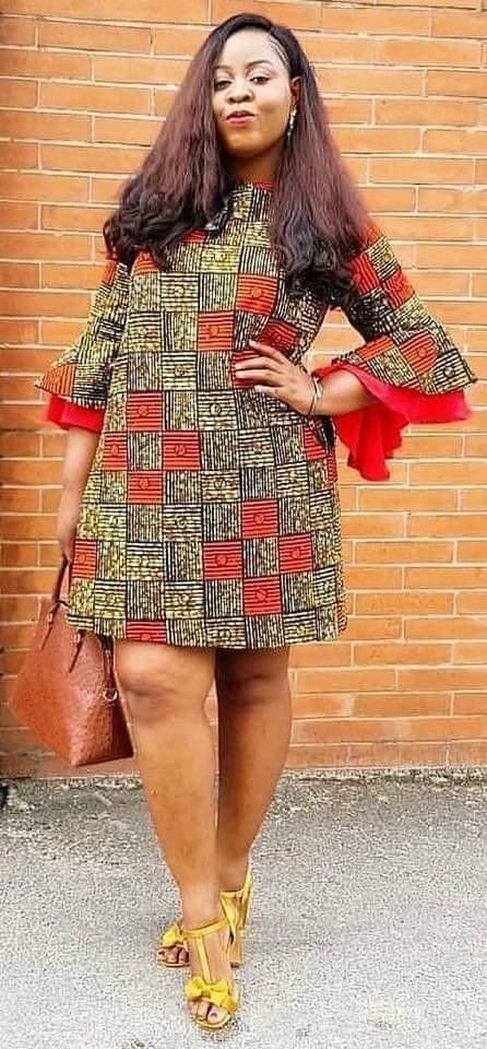 Plain And Pattern Gown Styles For Ladies - Ankara Styles