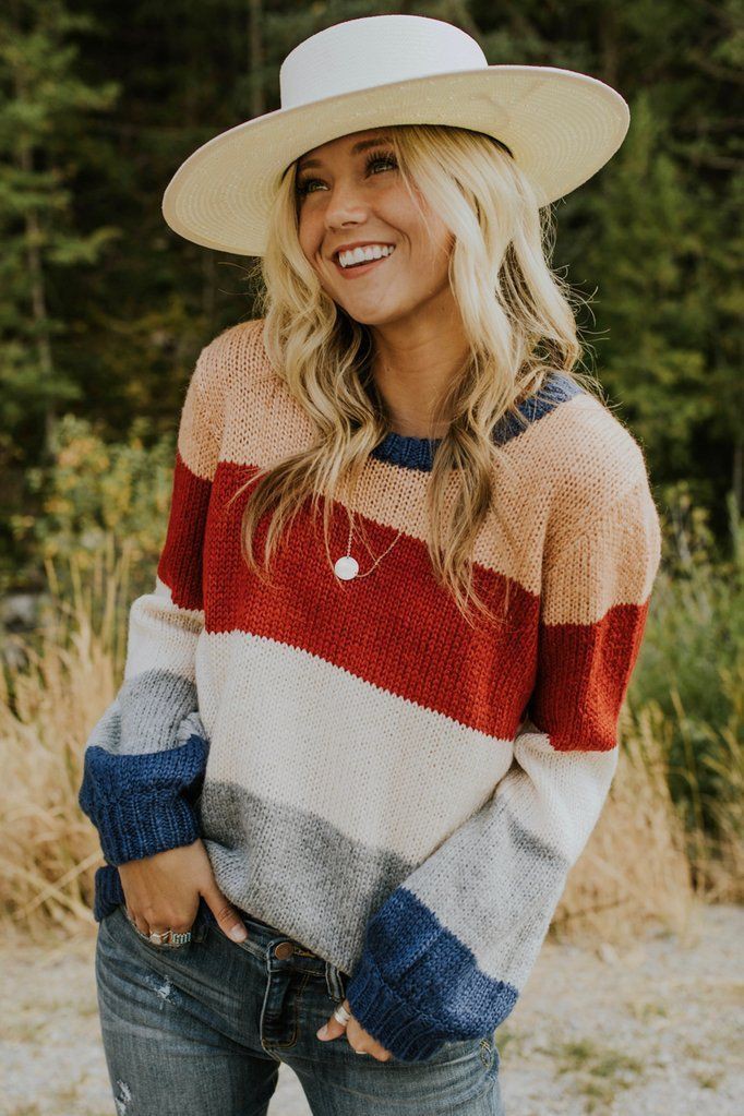 Old navy Color Block Sweaters outfit: Sweaters Outfit,  Stripe Sweater  