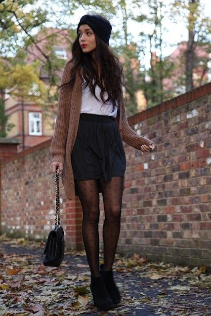 Outfit with black wedge booties: Boot Outfits,  Skirt Outfits  