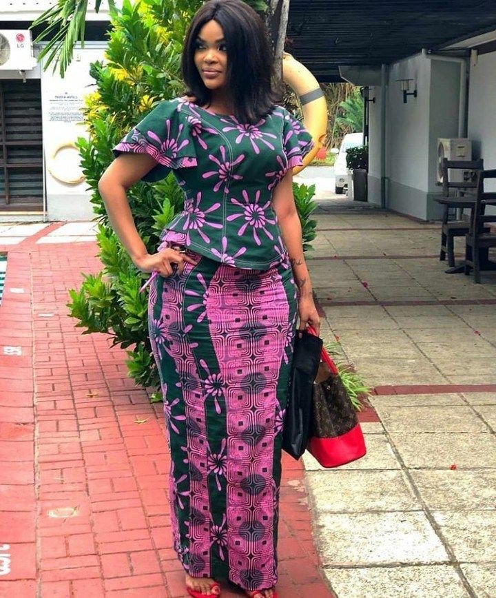 Latest ankara skirt and blouse 2019: African Dresses,  Kaba Styles  