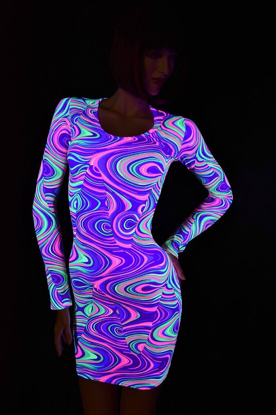 Neon glow in the dark outfit for cocktail party